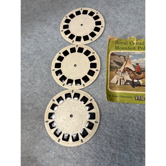 Vintage 1956 View-Master Royal Canadian Mounted Police 3 Reel Set Famous People - Picture 4 of 6